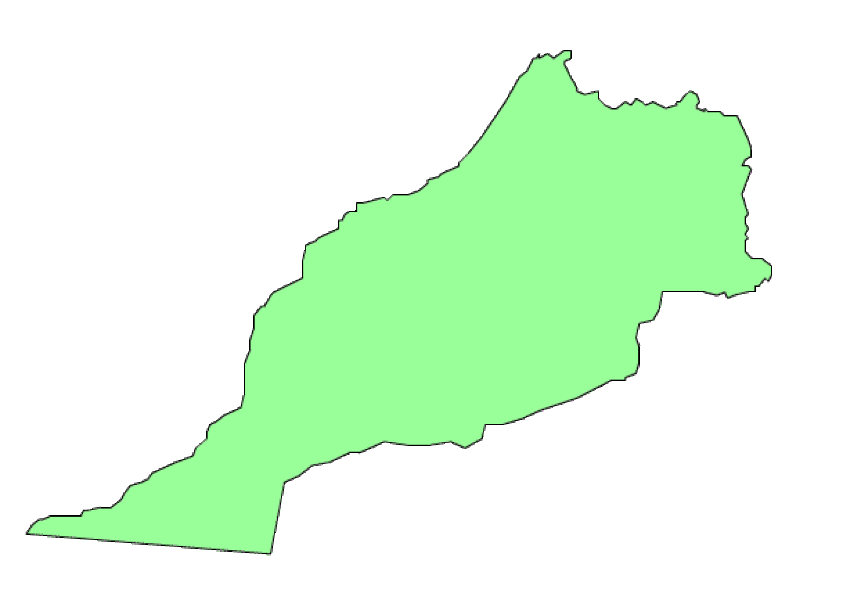 Map of Morocco. Terrain, area and outline maps of Morocco - CountryReports