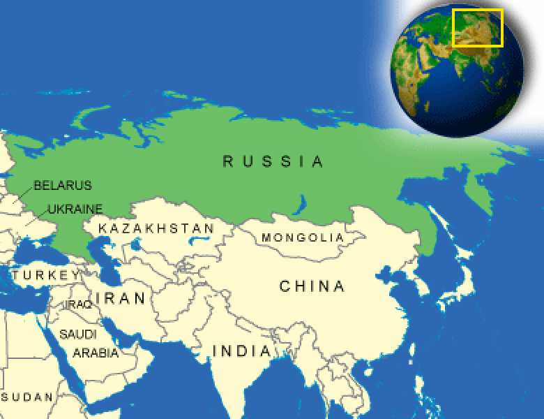 map of russia