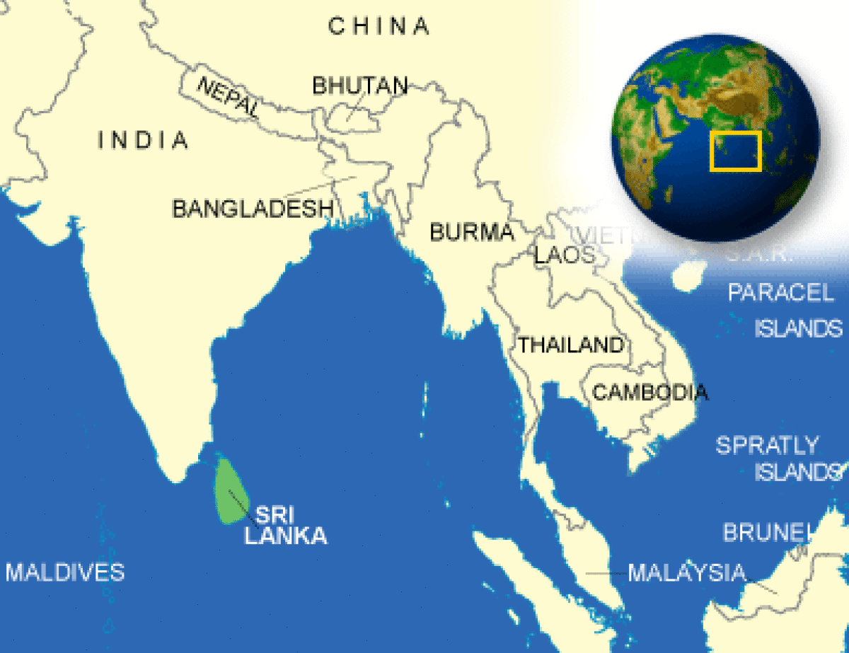 Где находится шри ланка океан. Шри Ланка и Мальдивы на карте. Остров Шри Ланка на карте.
