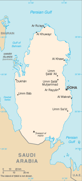 qatar map terrain area and outline maps of qatar