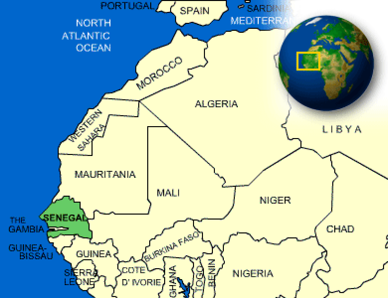 Map of Senegal. CountryReports